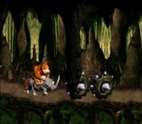 une photo d'Ã©cran de Donkey Kong Country sur Nintendo Super Nes